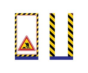 공사장 표지판(문구없음)