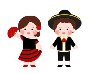 스페인 전통의상 입은 아이