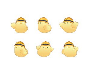 노란 모자 쓴 병아리