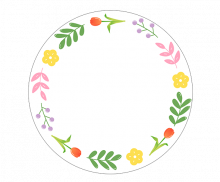 꽃리스 원형라벨