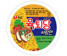 육계장 사발면(육퇴당) 라벨