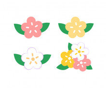 노랑, 분홍, 흰꽃