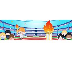 세계의 축제 올림픽 가로 배너(문구없음)