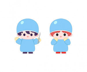 수술복 입은 아이