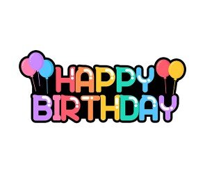 HAPPY BIRTHDAY 풍선 토퍼