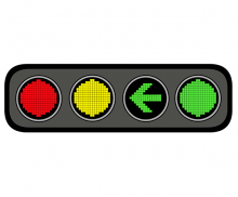 자동차 신호등 4구