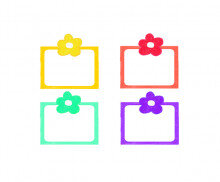 사각 이름표(꽃)