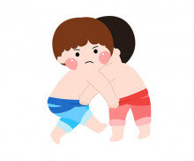 씨름하는 아이들