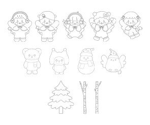 겨울 요정 색칠 모음