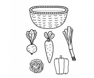 채소수확하기 도안 