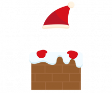 굴뚝에 숨은 산타 합성이미지