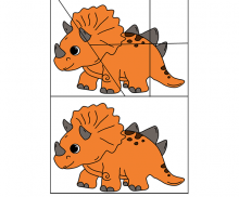 공룡 그림 퍼즐 맞추기