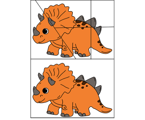공룡 그림 퍼즐 맞추기