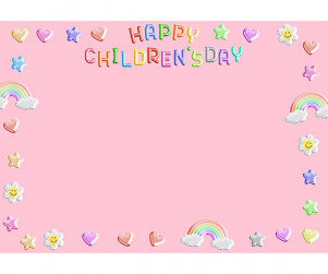 HAPPY CHILDRENS DAY 테두리 (분홍)