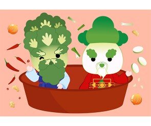 배추 대감 무 영감(김장)배경