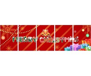 Merry Christmas 선물 가로 배너 만들기