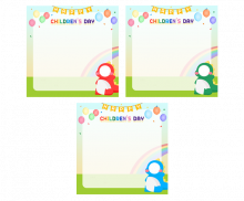 어린이날 공룡 합성 메모지 3종