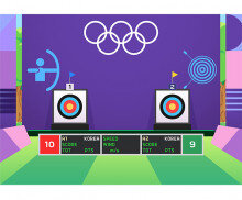 올림픽 양궁 경기장 배경