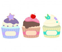 컵케이크 이름표