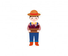 고구마 수확하는 아이 (남아)