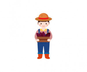 고구마 수확하는 아이 (남아)