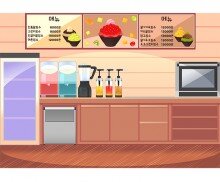 빙수 가게 배경