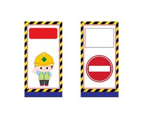 공사장 표지판(문구없음)