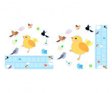 푸른 하늘을 나는 작은 친구들 원고지 레터링(문구없음)