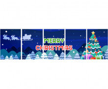 Merry Christmas 트리 가로 배너 만들기