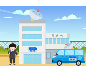 방송국 배경