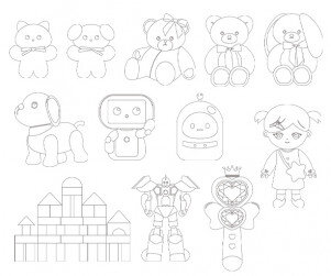 장난감 색칠 모음