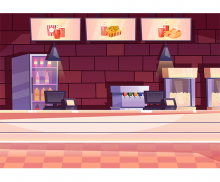 영화관 매점 배경