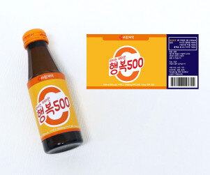 행복500 음료 라벨