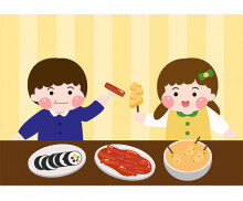 분식 가게 배경