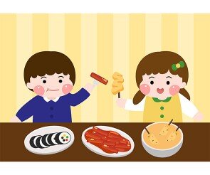 분식 가게 배경