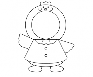 [색칠용] 꼬꼬닭 합성이미지