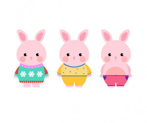 겨울 용품 한 토끼