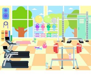 헬스장 놀이 배경(아이없는)