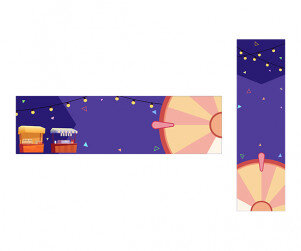 돌려 돌려 돌림판 가로 세로 배너(문구없음)