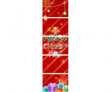 Merry Christmas 선물 세로 배너 만들기