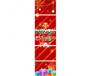 Merry Christmas 선물 세로 배너 만들기