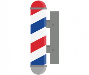 미용실 회전 간판