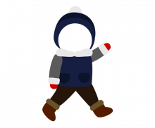 손 흔드는 아이 합성이미지