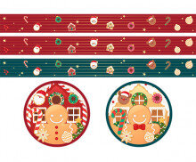 크리스마스 쿠키 띠지 라벨