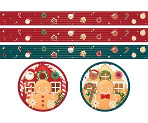 크리스마스 쿠키 띠지 라벨