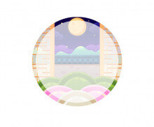 보름달 송편 라벨