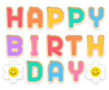 HAPPY BIRTHDAY 레터링 가랜드