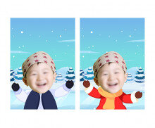 겨울 호수 스케이트장 합성 표지