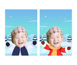 겨울 호수 스케이트장 합성 표지