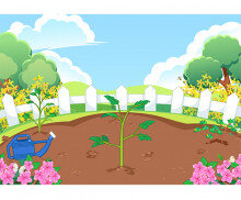 식목일 나무 심는 배경